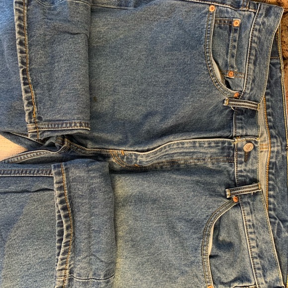 Men Levi's 505 Medium Stonewash Regular Fit Straight Leg 40x32 -4891 Red Tag - Picture 10 of 11